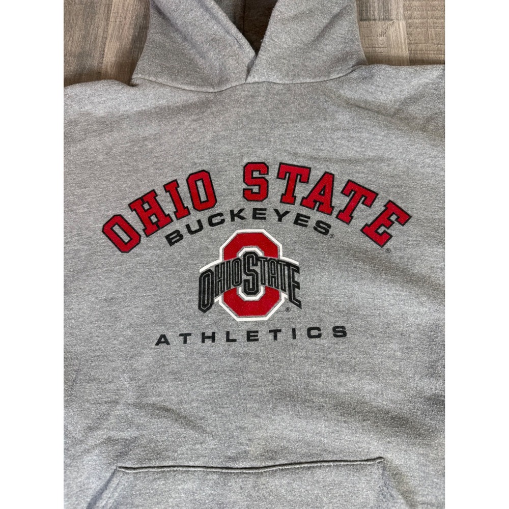 Russell Athletic Ohio State Buckeyes Athletics Hoodie Gray Mens XL Sweatshirt - Picture 2 of 10
